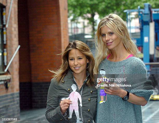 Rachel Stevens and Laura Bailey during Rachel Stevens Opens "Send My Friend To School" Exhibition at Oxo Tower in London, Great Britain.