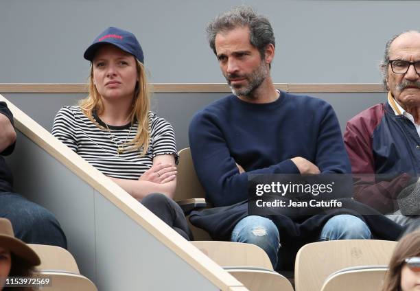 Charlie Bruneau and Jean-Baptiste Pouilloux attend day 5 of the 2019 French Open at Roland Garros stadium on May 30, 2019 in Paris, France.