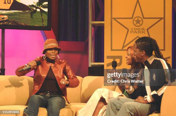 Mary J Blige with AJ and Free on BET's 106 & Park Live in Hollywood