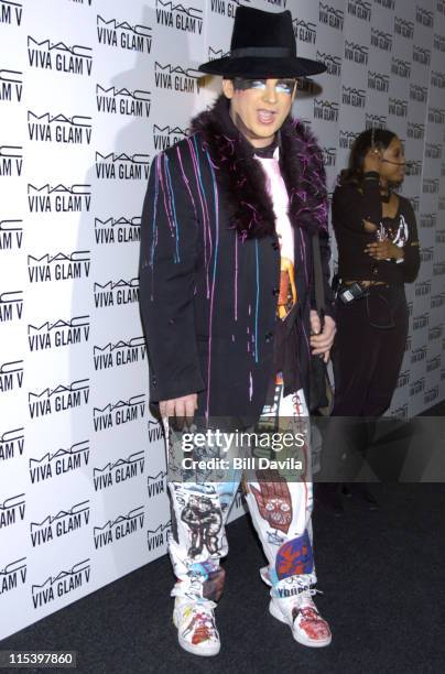 Boy George during The M.A.C. Aids Fund Viva Glam V - After Party at Ace Gallery, 275 Hudson in New York City, New York, United States.