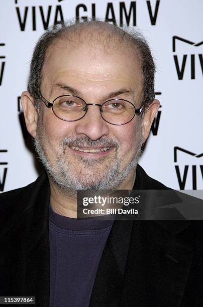 Salman Rushdie during The M.A.C. Aids Fund Viva Glam V - After Party at Ace Gallery, 275 Hudson in New York City, New York, United States.