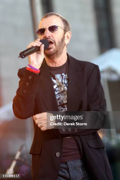 Ringo Starr during Ringo Starr & The Roundheads Perform on the 2005 "Good Morning America" Summer Concert Series at Bryant Park in New York City, New...