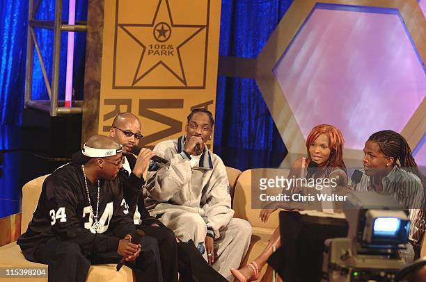 Nate Dogg, Warren G and Snoop Dogg with Free and AJ on BET's 106 & Park Live in Hollywood