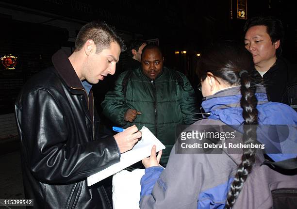 Rob Cesternino and fans during Norah Jones, Jeff Goldblum, and Rob Cesternino from "Survivor: All Stars" Stop by "The Late Show with David Letterman"...
