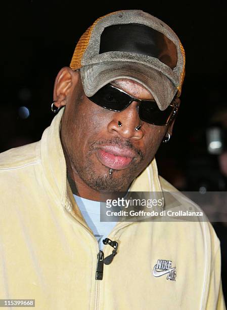 Dennis Rodman during "Celebrity Big Brother 4" - First Night at Elstree Studios in Borehamwood, United States.