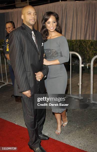 Alicia Keys and Kerry "Krucial" Brothers during Walt Disney Pictures and Jerry Bruckheimer Films' Premiere "Glory Road" at Pantages Theatre in...