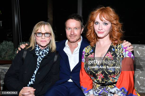 Amy Madigan, director Jake Scott, and Christina Hendricks attend the after party of the premiere of Roadside Attraction's "American Woman" on June...