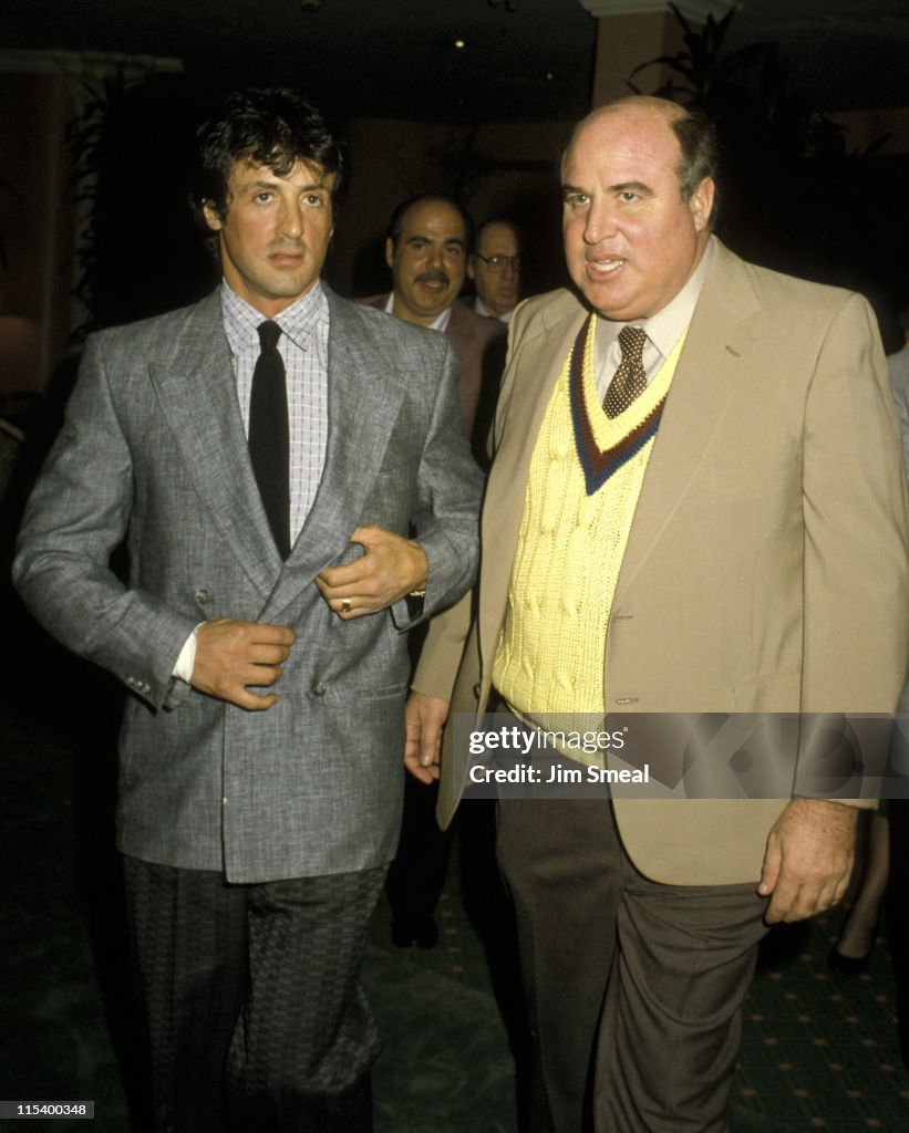 Sylvester Stallone and Paul Block Sighting at the Beverly Hills Hotel - November 18, 1986