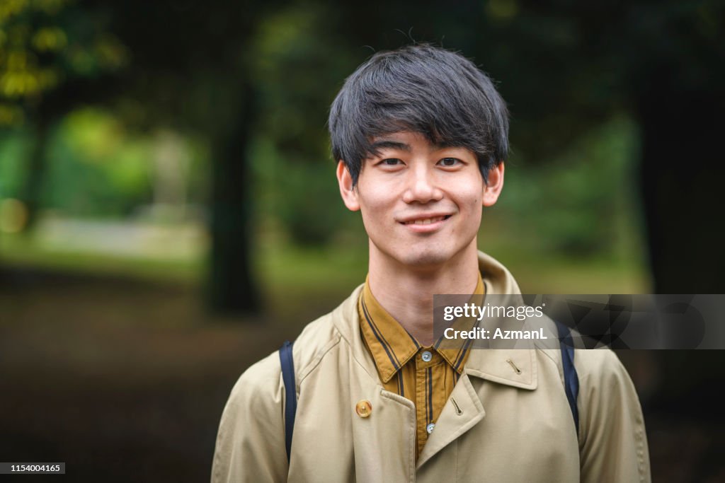 Young Male Japanese Adult at Tokyo Park