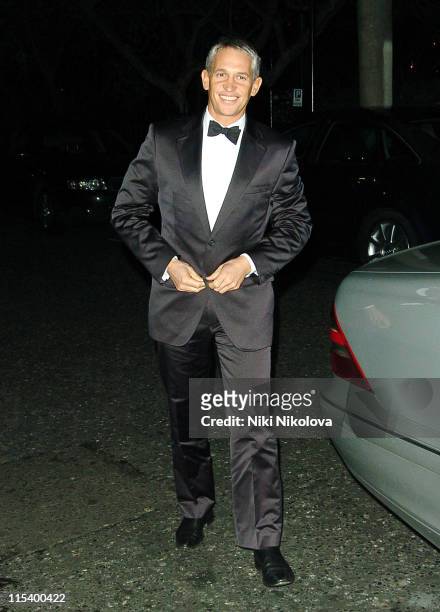 Gary Lineker during FWA Tribute Dinner Awards - Arrivals - January 15, 2006 at Savoy Hotel in London, Great Britain.