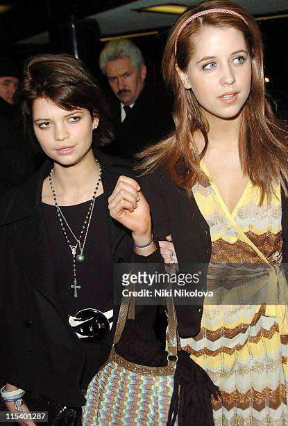Pixie and Peaches Geldof during "Derailed" London Premiere - Departures at Curzon Mayfair in London, Great Britain.