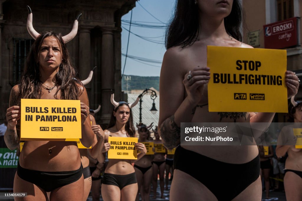 Animal Rights Protest In Pamplona