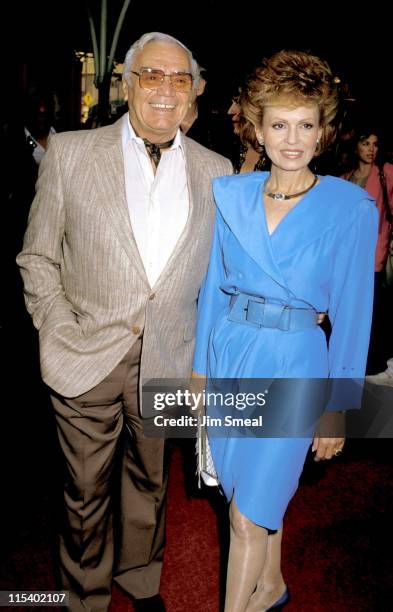 Ernest Borgnine and Tova Borgnine during "Crocodile Dundee II" Los Angeles Premiere at Mann's Chinese Theater in Hollywood, California, United States.