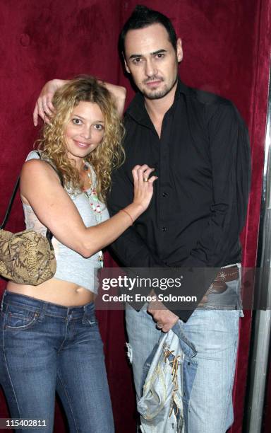 Amanda Detmer and "Bird" **Exclusive Coverage** during Amanda Detmer and Fiance Bird Engagement Celebration - July 1, 2005 at Basque Restaurant &...