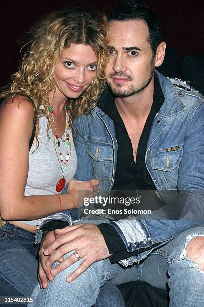 Amanda Detmer and "Bird" **Exclusive Coverage** during Amanda Detmer and Fiance Bird Engagement Celebration - July 1, 2005 at Basque Restaurant &...