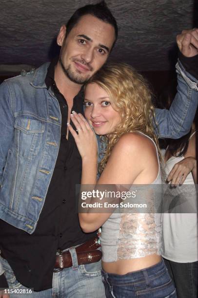 Amanda Detmer and "Bird" **Exclusive Coverage** during Amanda Detmer and Fiance Bird Engagement Celebration - July 1, 2005 at Basque Restaurant &...