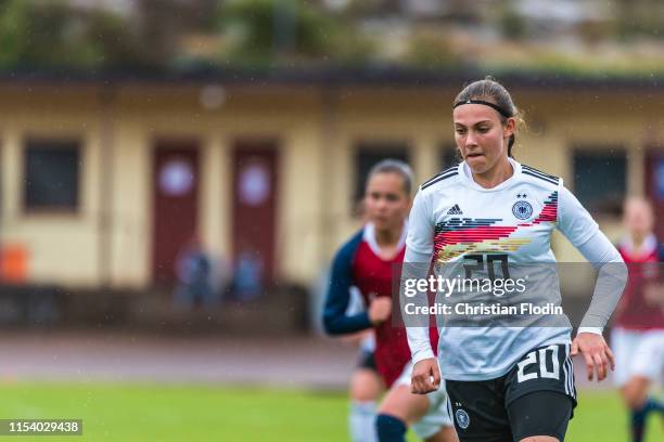 Annika Wohner of Germany during the U16 Girl's Open Nordic Tournament match between Germany U16 Girl's and Norway U16 Girl's on July 6, 2019 in...