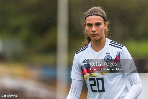 Annika Wohner of Germany during the U16 Girl's Open Nordic Tournament match between Germany U16 Girl's and Norway U16 Girl's on July 6, 2019 in...