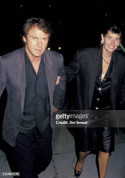 Harvey Keitel and Lorraine Bracco during Harvey Keitel and Lorraine Bracco Sighting at Spago's Restaurant in Hollywood - September 27, 1985 at...