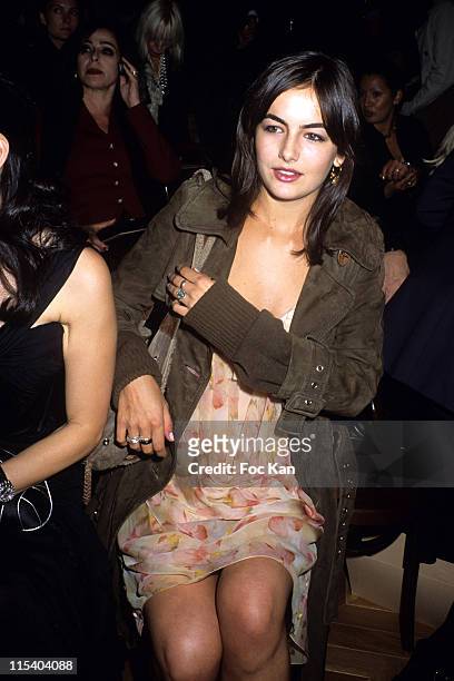 Camilla Belle during Paris Fashion Week - Pret a Porter Spring/Summer 2006 - Christian Dior - Front Row at Front Row Grand Palais in Paris, France.