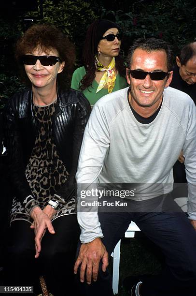 Viviane Blassel and Christophe Dechavanne during Paris Haute Couture Fashion Week - Fall/Winter 2005 - Francesco Smalto - Front Row at Hotel Salomon...