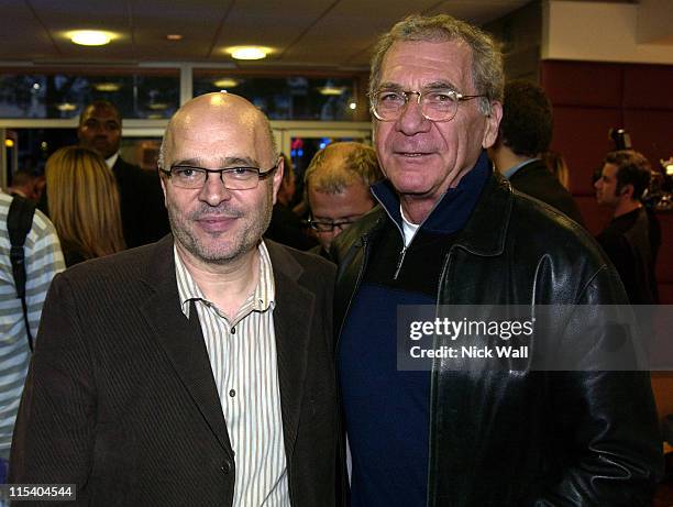 Anthony Minghella and Sydney Pollack during The Times BFI 49th London Film Festival - "Hell" at Odeon West End in London, Great Britain.