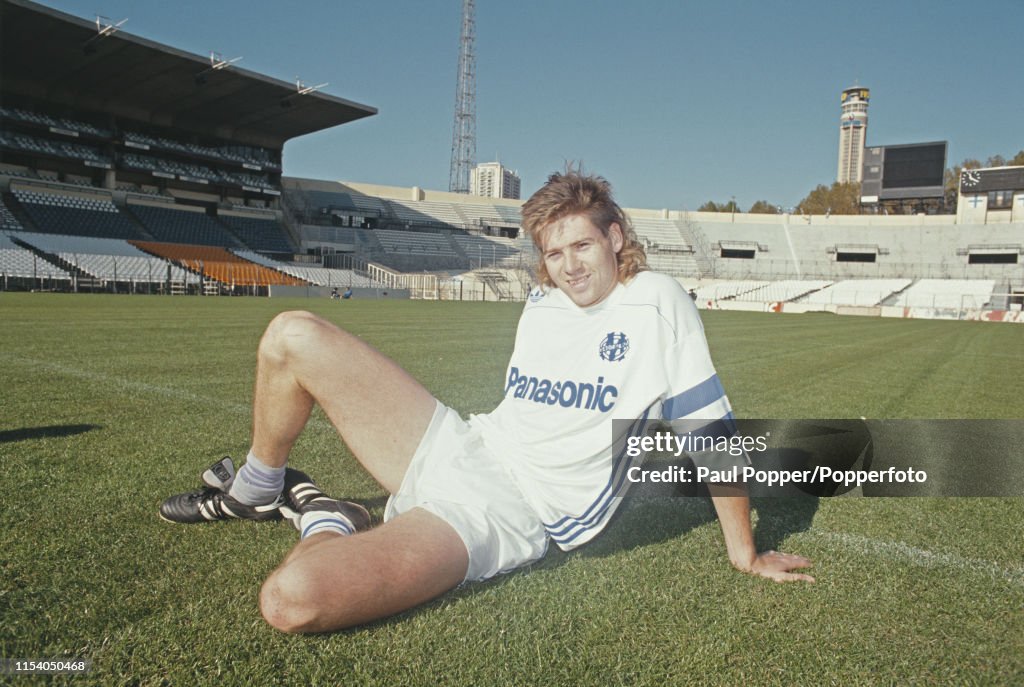 Chris Waddle Of Olympique de Marseille
