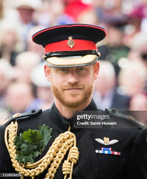 Prince Harry, Duke of Sussex attends the annual Founder's Day parade at Royal Hospital Chelsea on June 06, 2019 in London, England.