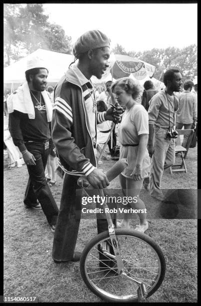 Peter Tosh, backstage at PinkPop, Geleen, Netherlands, 4th June 1979.