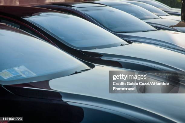 tesla cars - tesla model s stock pictures, royalty-free photos & images