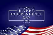 Happy Independence Day - Fourth of July background. Fourth of July design. USA Independence Day banner. Vector.
