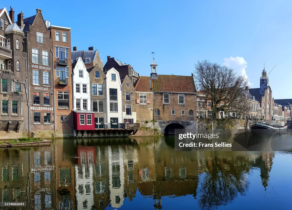 Historic cityscape of Delfshaven, Rotterdam