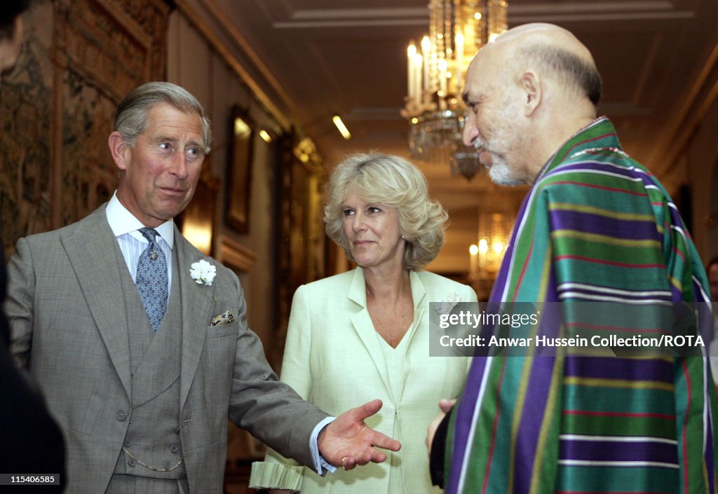 Prince Charles Meets President Hamid Karzai of Afghanistan