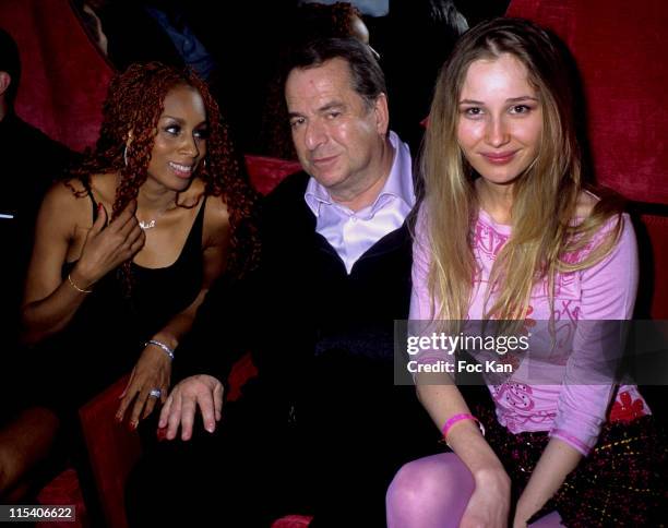 Mia Frye, Paul Loup Sulitzer and Eva Kowalewska during "Taboo" Post-Show Cocktail Party - December 8, 2005 at Crazy Horse Paris in Paris, France.