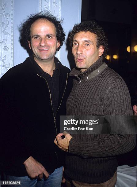 Lionel Abelanski and Zinedine Soualem during Fooding 2005 Awards Ceremony Dinner at Hotel Lutetia in Paris, France.