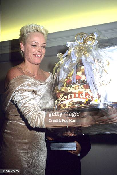 Awarded Brigitte Nielsen during The Best of 2005 29th Edition Awards Ceremony at Hotel Bristol in Paris, France.