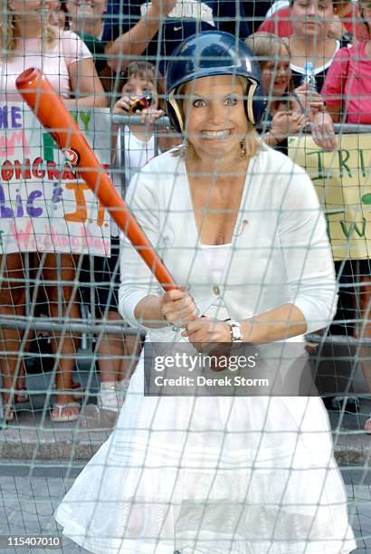 Katie Couric during Marcia Gay Harden, Brandon Craggs and Sammi Kraft Visit the "Today" Show - July 20, 2005 at The "Today" Show Studios in New York...