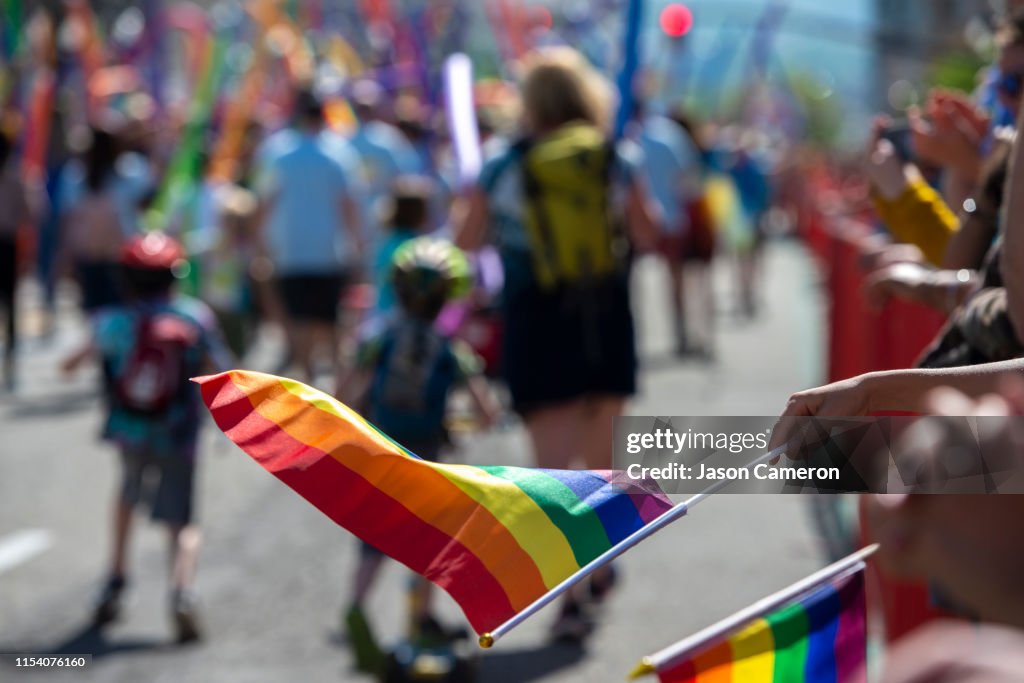 Pride Flags at the Parade