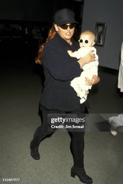 Wynonna Judd and Son Elijah Kelley during Wynonna Judd, Arch Kelley and Elijah Kelley Sighting at Los Angeles International Airport - June 21, 1995...