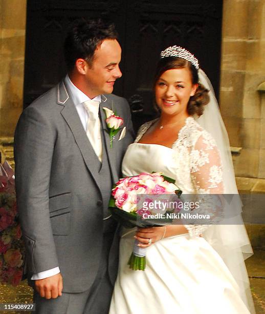 Ant McPartlin and Lisa Armstrong during Ant McPartlin and Lisa Armstrong Wedding at St. Nicholas Church Taplow in Taplow, Great Britain.