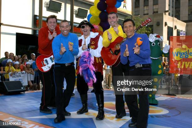 Murray Cook, Anthony Field, Paul Paddick , Greg Page and Jeff Fatt of The Wiggles