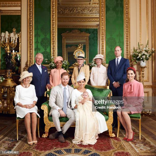 Or COLOURABLY SIMILAR. REQUIRES APPROVAL FROM ROYAL COMMUNICATIONS. NO CROPPING. In this official christening photograph supplied by the Duke and...