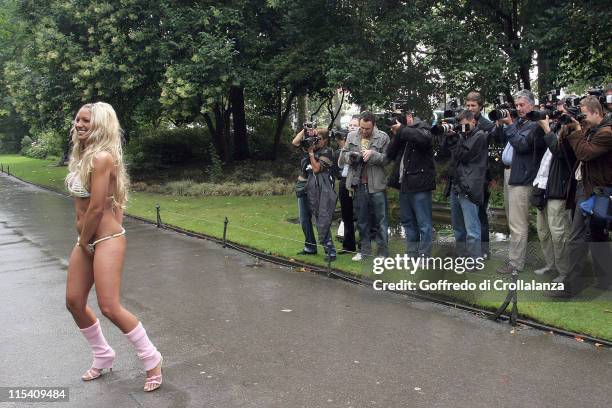 Jodie Marsh during 2005 Gift of the Year Awards - Photocall at The Savoy in London, Great Britain.