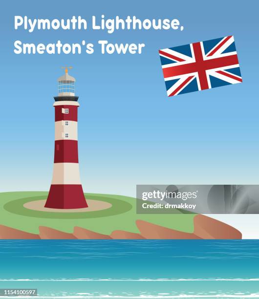 ilustrações de stock, clip art, desenhos animados e ícones de smeaton's tower - plymouth - farol de smeaton