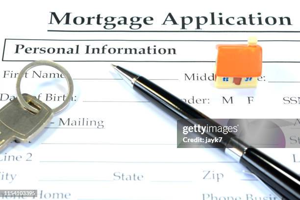 mortgage application form - mortgage document stock pictures, royalty-free photos & images
