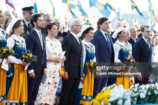 Princess Sofia of Sweden, Prince Carl Philip of Sweden, Helena Norlen, King Carl XVI Gustaf of Sweden, Queen Silvia of Sweden, Andreas Norlen, Crown...