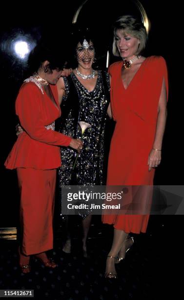 Carol Connors, Barbi Benton, and Susan Sullivan during Sightings at Torch Club - February 16, 1986 at Torch Club in Beverly Hills, California, United...