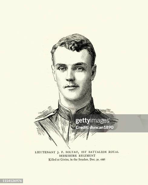 lieutenant j.f. soltau, 1. bn berkshire regiment, britischer soldat - leutnant stock-grafiken, -clipart, -cartoons und -symbole