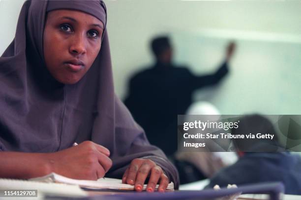 Minneapolis, MN 10/11/99--Abraham Lincoln High School in Minneapolis, one of the nation's few English immersion high schools, where the students are...