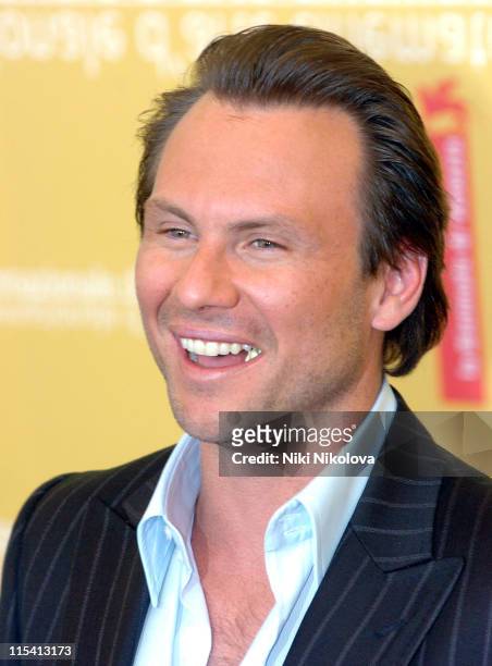 Christian Slater during The 63rd International Venice Film Festival - "Bobby" Photocall at Palazzo del Casino in Lido, Italy.